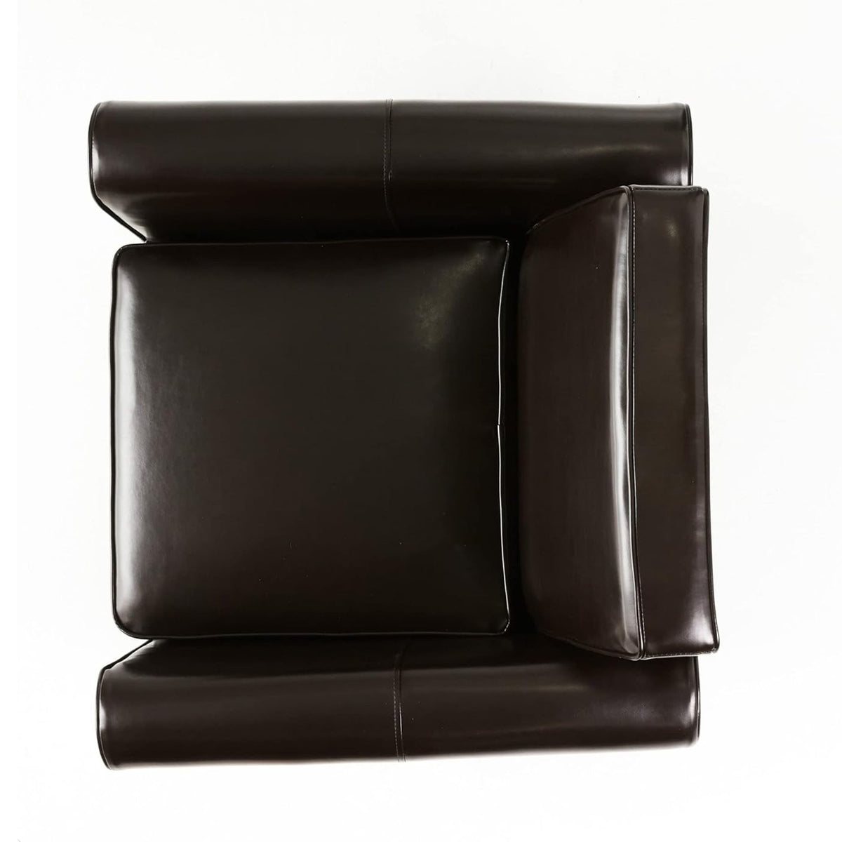 Hollister - Club Chair With Birch Legs - Brown Pu