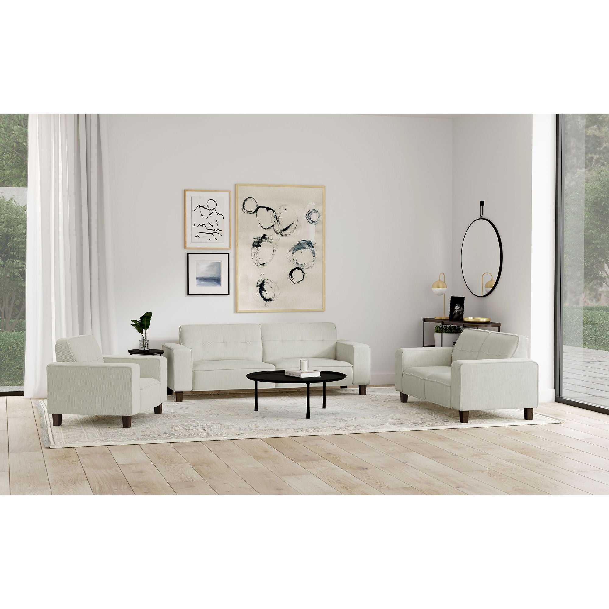 Dana - Track Arm Tufted Accent Chair