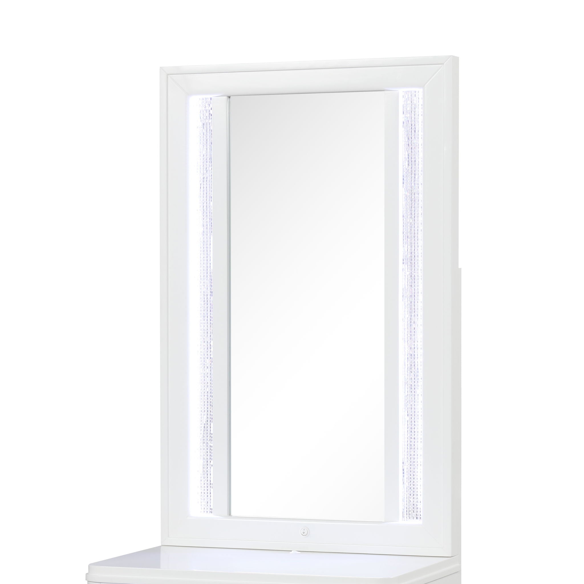 Abigale - Nightstand Top Mirror With LED Lighting (Only Mirror Top) - White