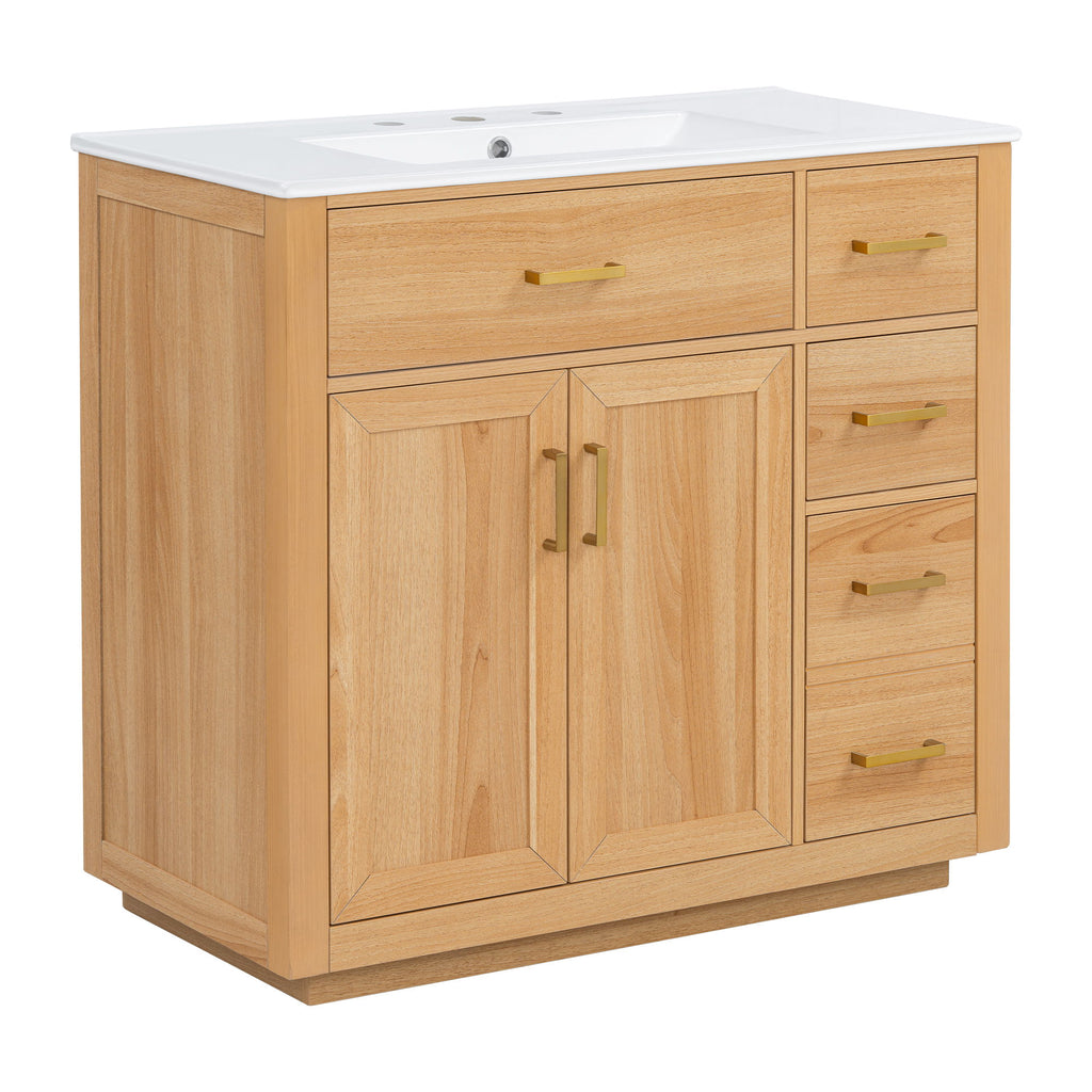 Bathroom Vanity & Sink, Soft Close Doors & Drawers - Wood