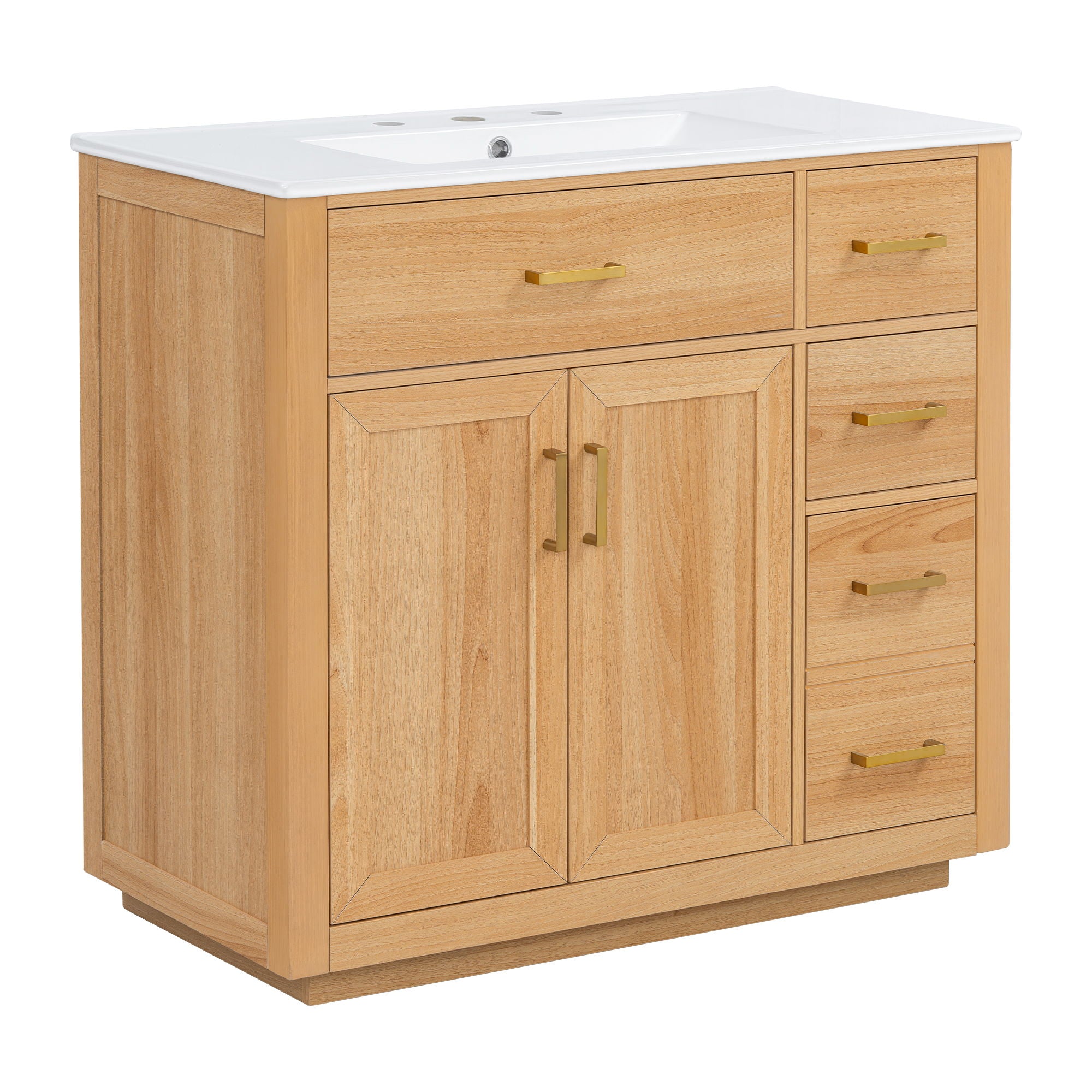 Bathroom Vanity & Sink, Soft Close Doors & Drawers - Wood