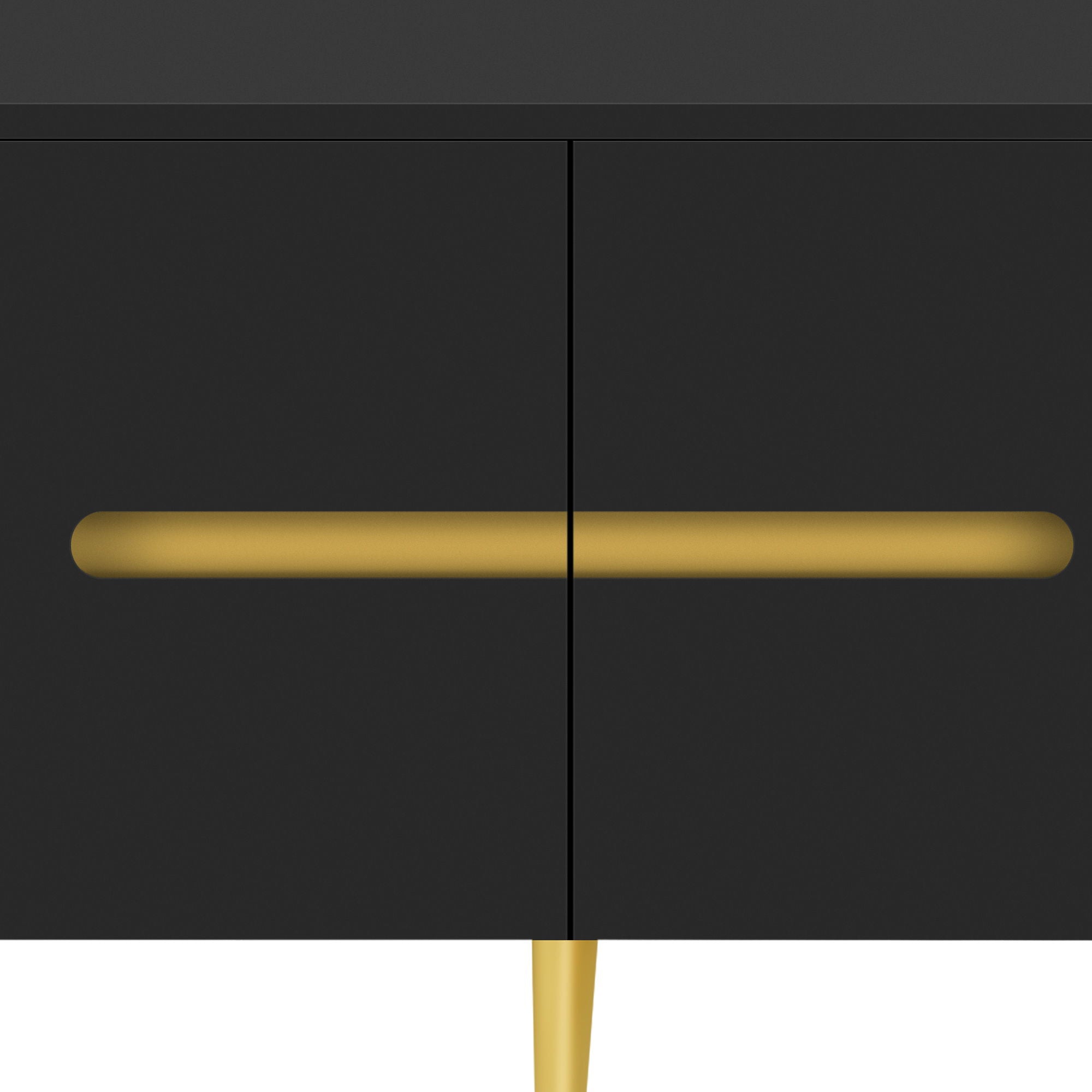 TV Stand For TVs, Media Console With 4 Spacious Cabinets For Living Room