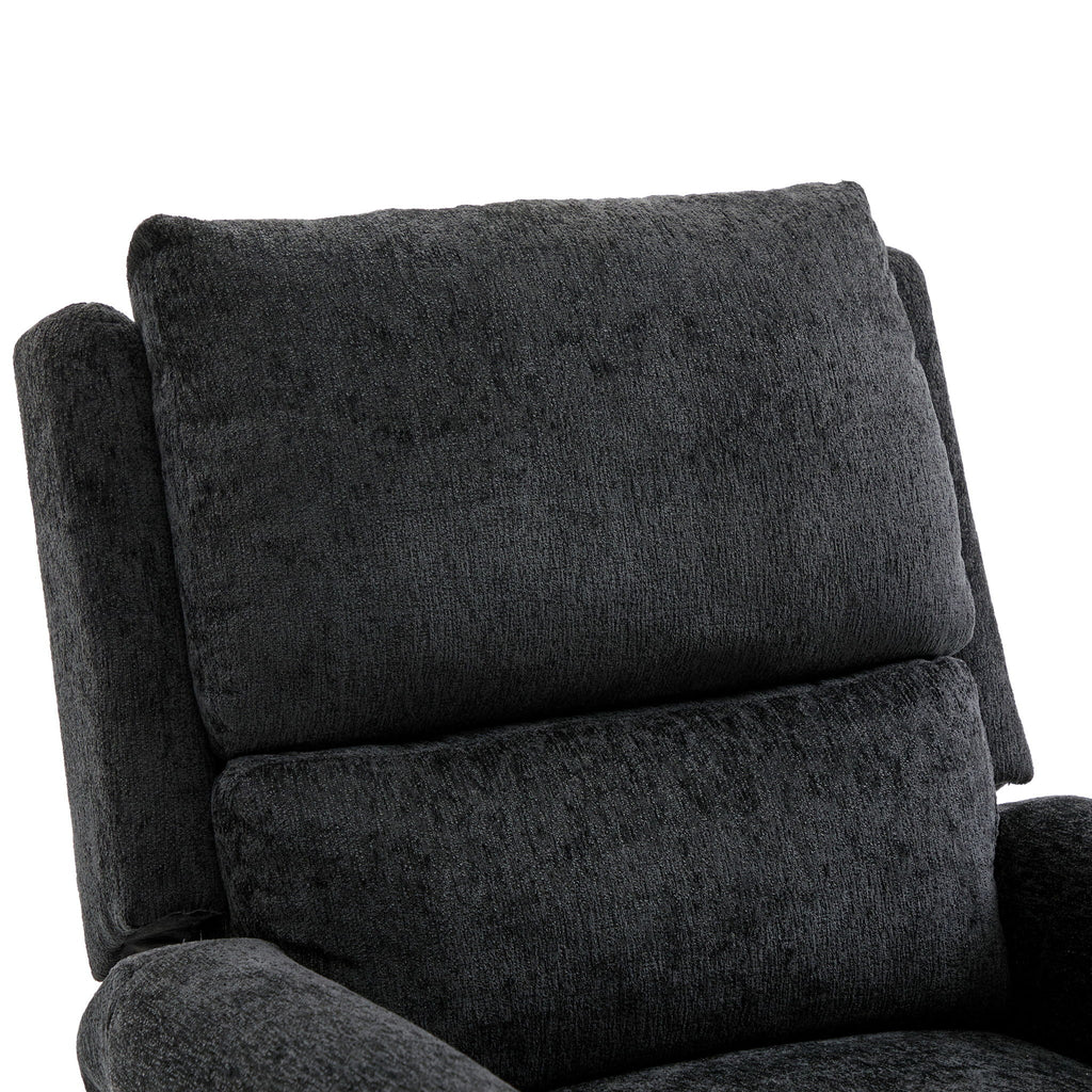 Manual Recliner Massage Chair With Swivel Rocker, 8 Massage Modes, Side Storage Pocket