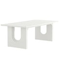 Rectangular Dining Table For 6 - 8 People With Pedestal Base