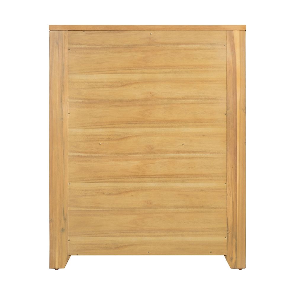 5 Drawer Dresser - Natural Wood / Brown