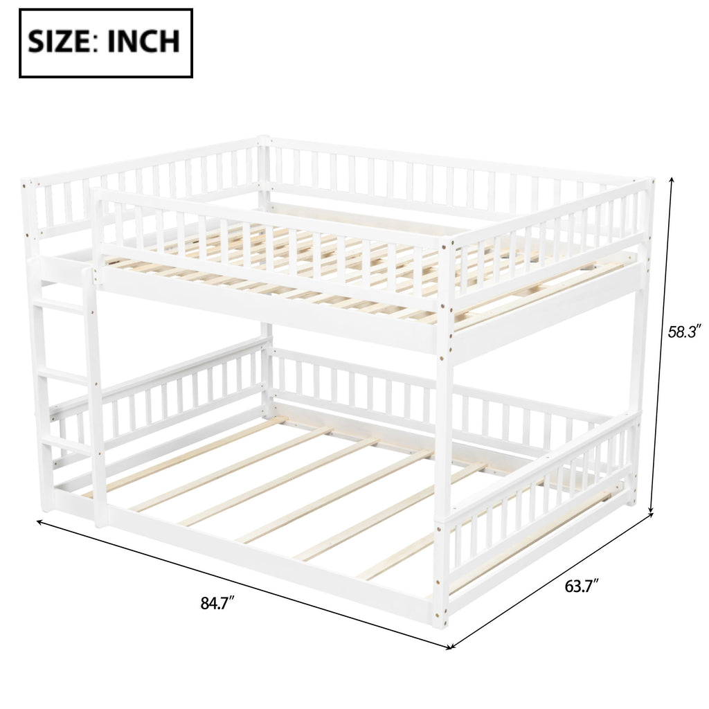 Bunk Bed With Ladder And Guardrails