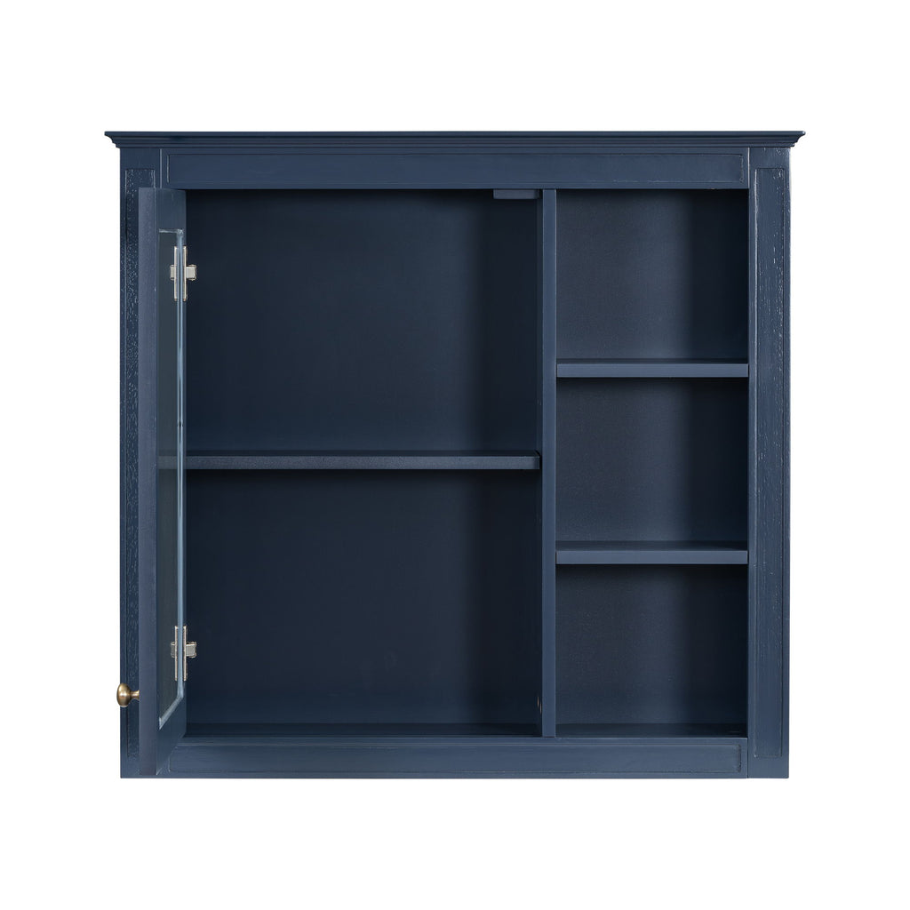 Bathroom Vanity With Medicine Cabinet, Royal Mirror Cabinet, Modern Bathroom Storage Cabinet With 2 Soft Closing Doors And 4 Drawers