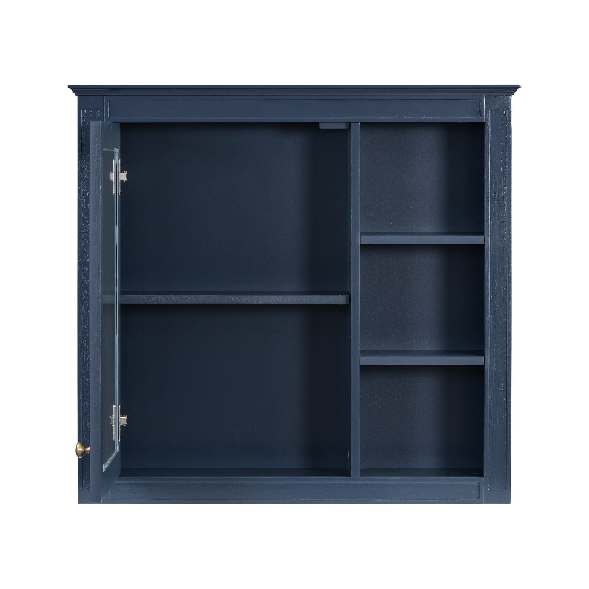 Bathroom Vanity With Medicine Cabinet, Royal Mirror Cabinet, Modern Bathroom Storage Cabinet With 2 Soft Closing Doors And 4 Drawers
