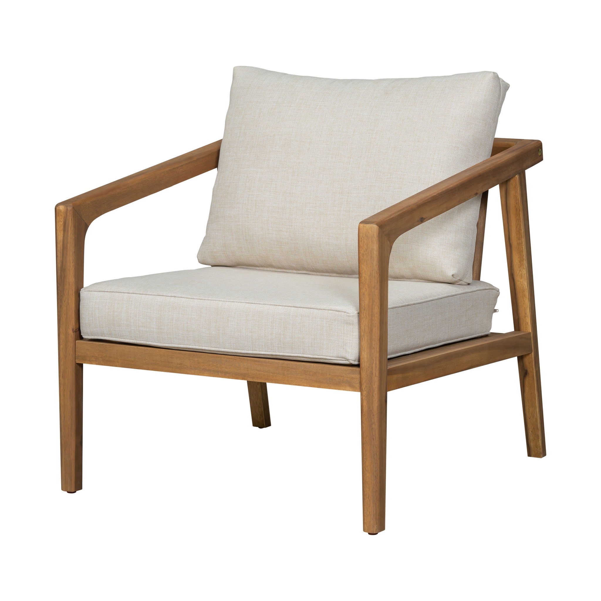 Westin - Outdoor Acacia Wood Club Chair (Set of 2) - Teak / Beige