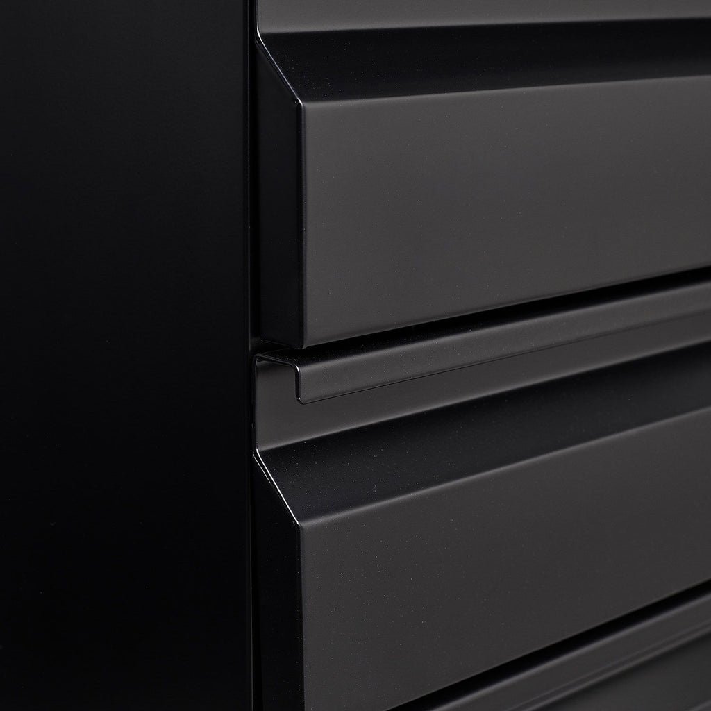 Contemporary 3 Drawer Mobile Filing Cabinet With Lock, Metal Office Storage For Legal / Letter Size