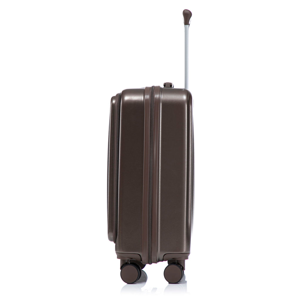 Luggage Set With Cosmetic Case, Combination Lock, Front Opening Design