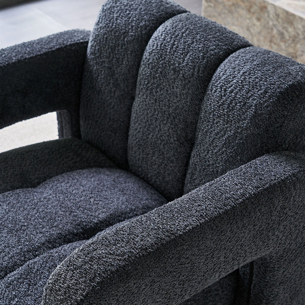 31.10" Boucle Upholstered Accent Chair
