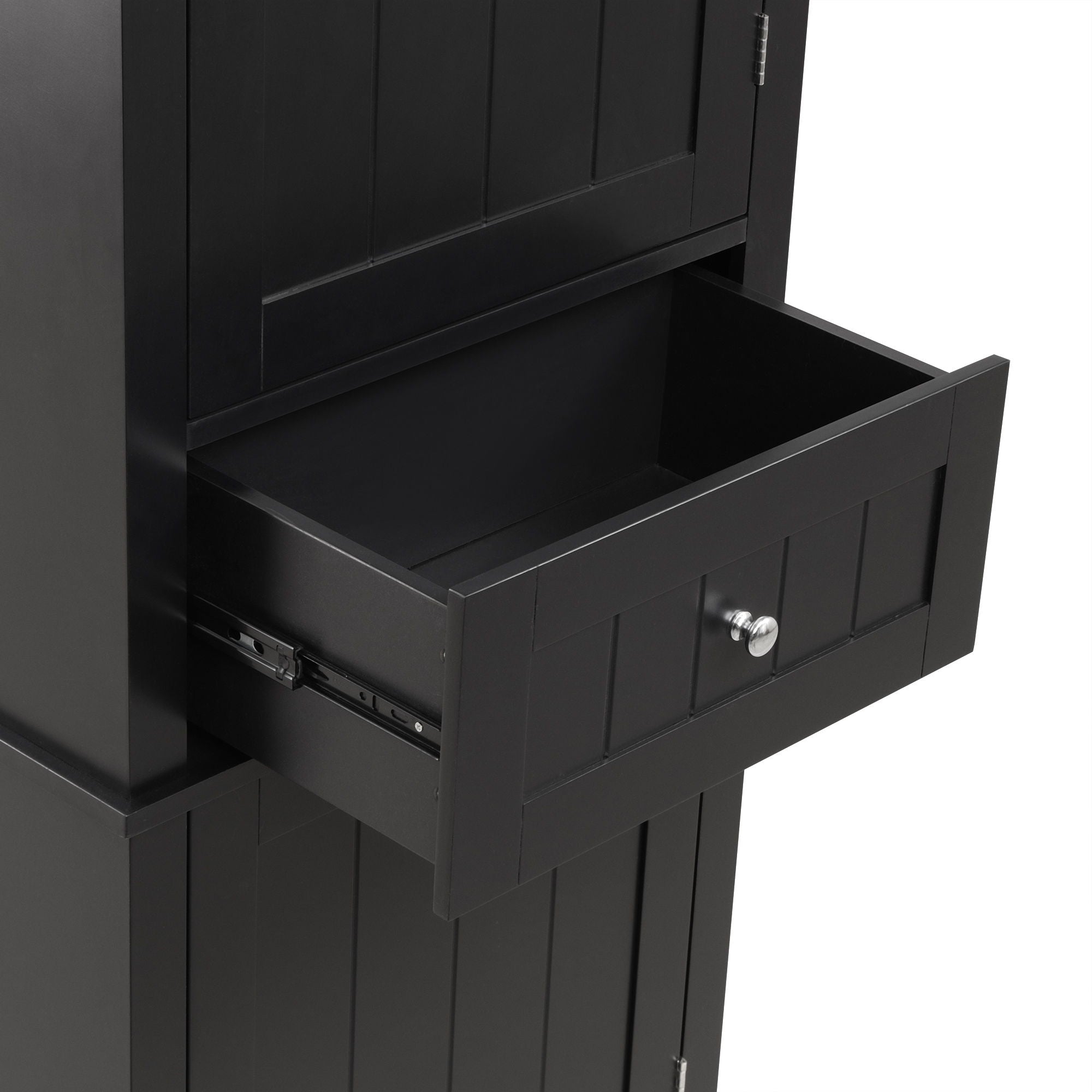 Tall Freestanding Bathroom Storage Cabinet With Drawer And Adjustable Shelf