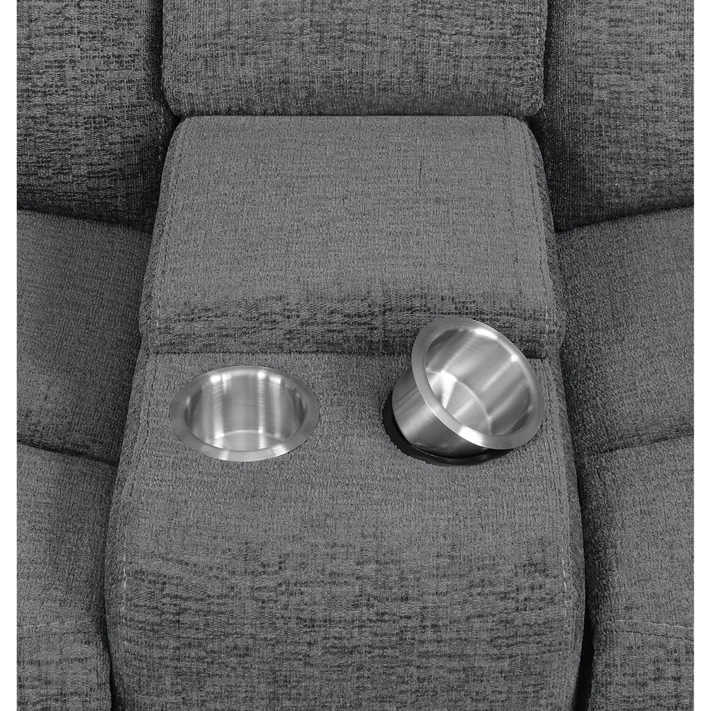 Divine - 5 Piece Power Reclining Home Theater Seating Set With Memory Foam Cushions And Storage Consoles