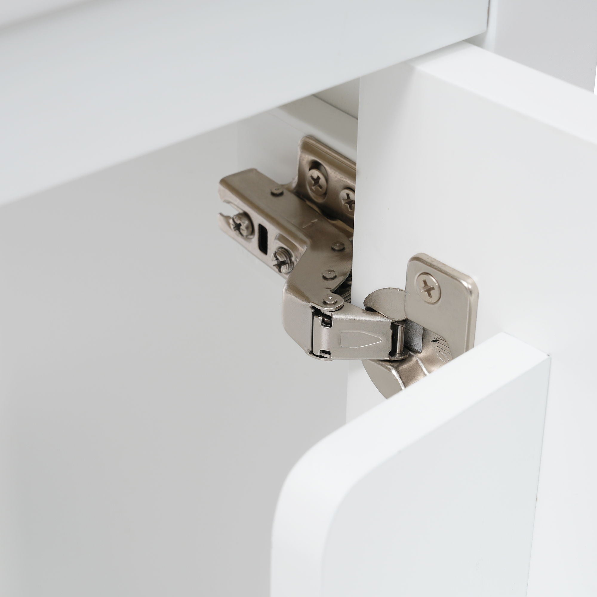 Modern Bathroom Vanity With Sink, Soft-Closing Door And Open Shelf