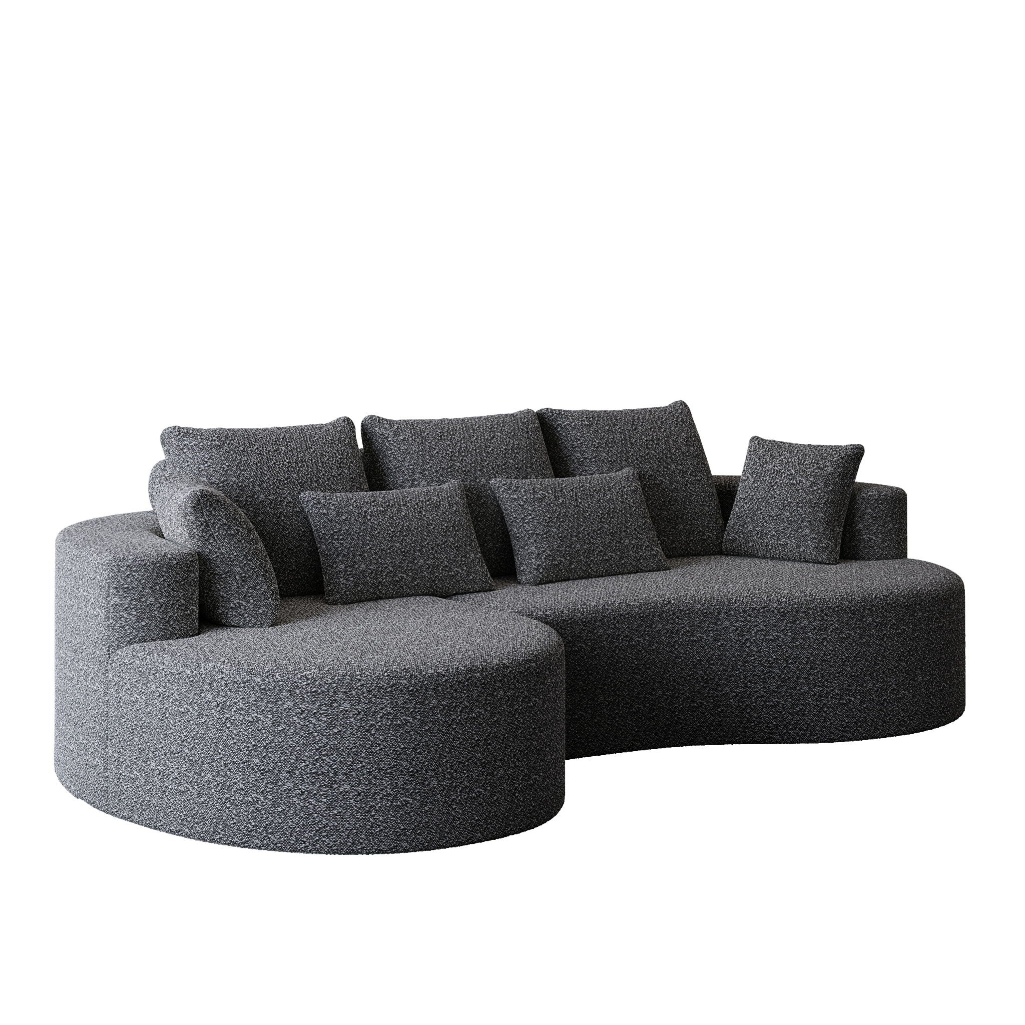 Curved Oversized Sectional Sofa With Extra Deep Seat