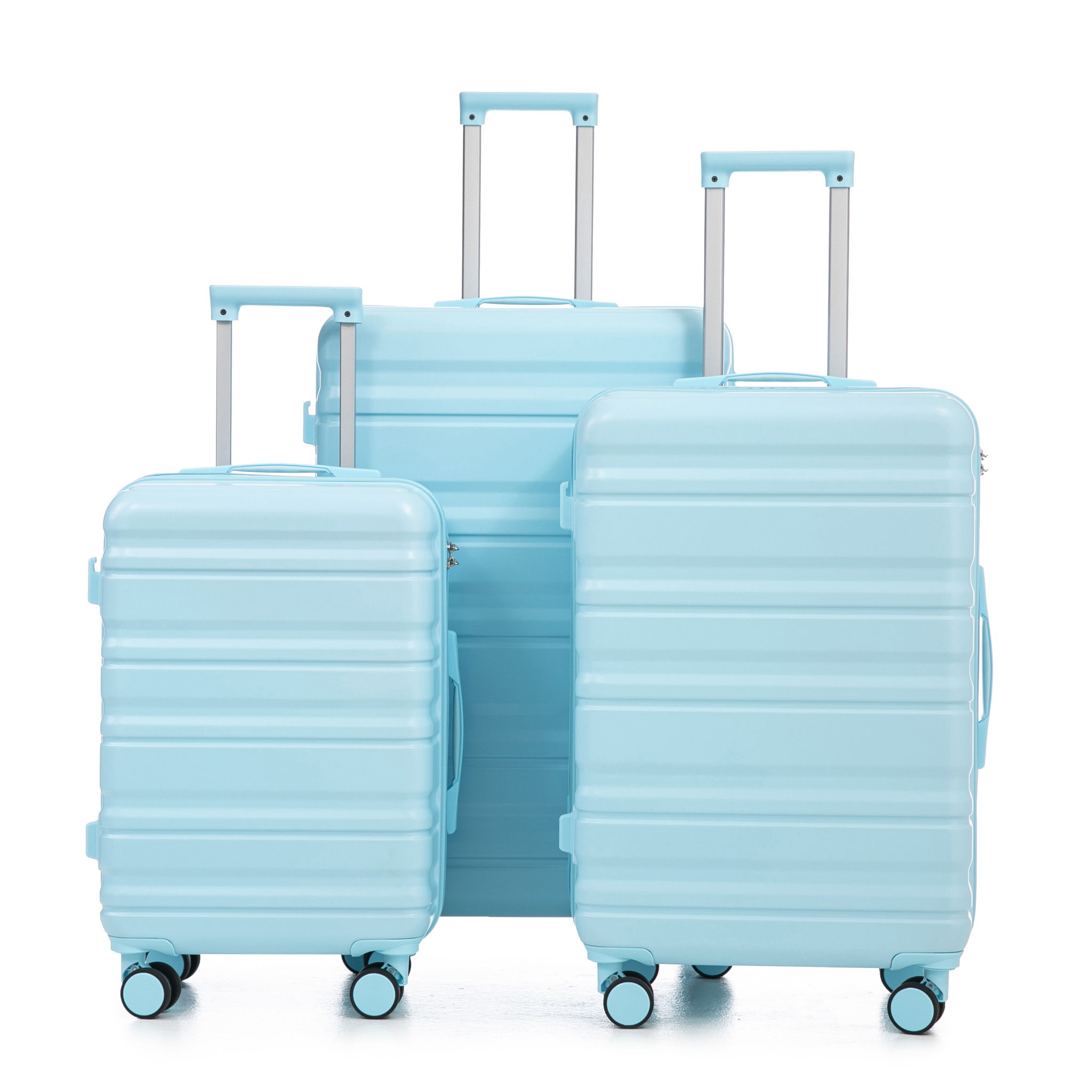 Tourist 3 Piece Luggage Set, Combination Lock, Durable Hard Shell With 360° Silent Wheels