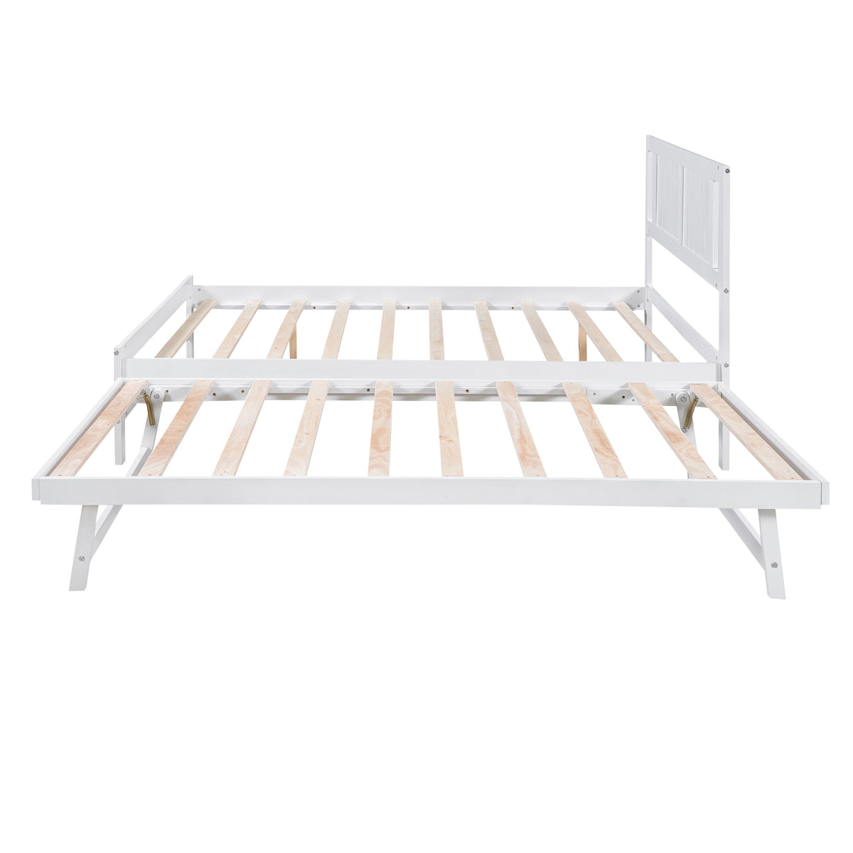 Platform Bed With Adjustable Trundle