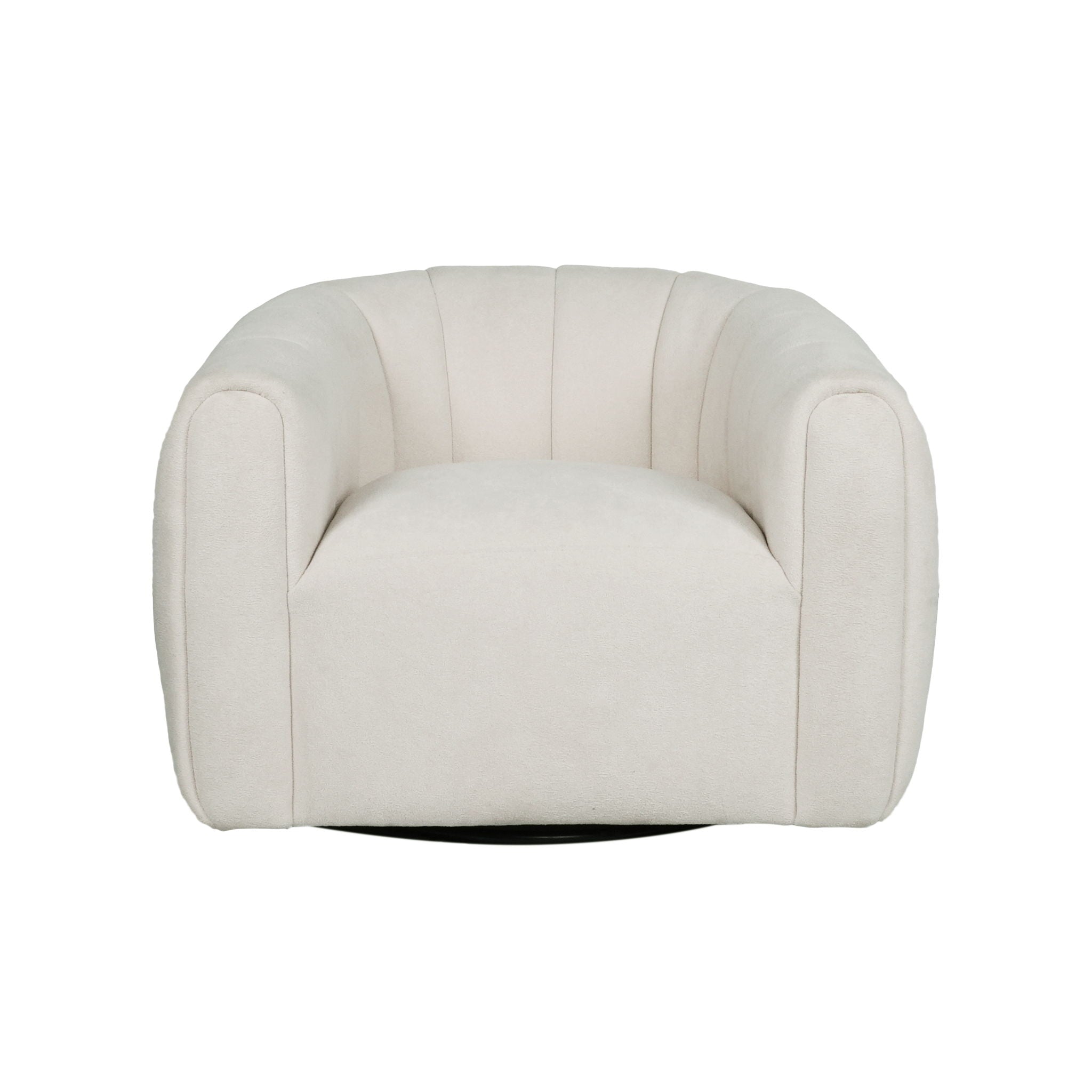 Serenizia - Upholstered Swivel Chair With Channel Tufted