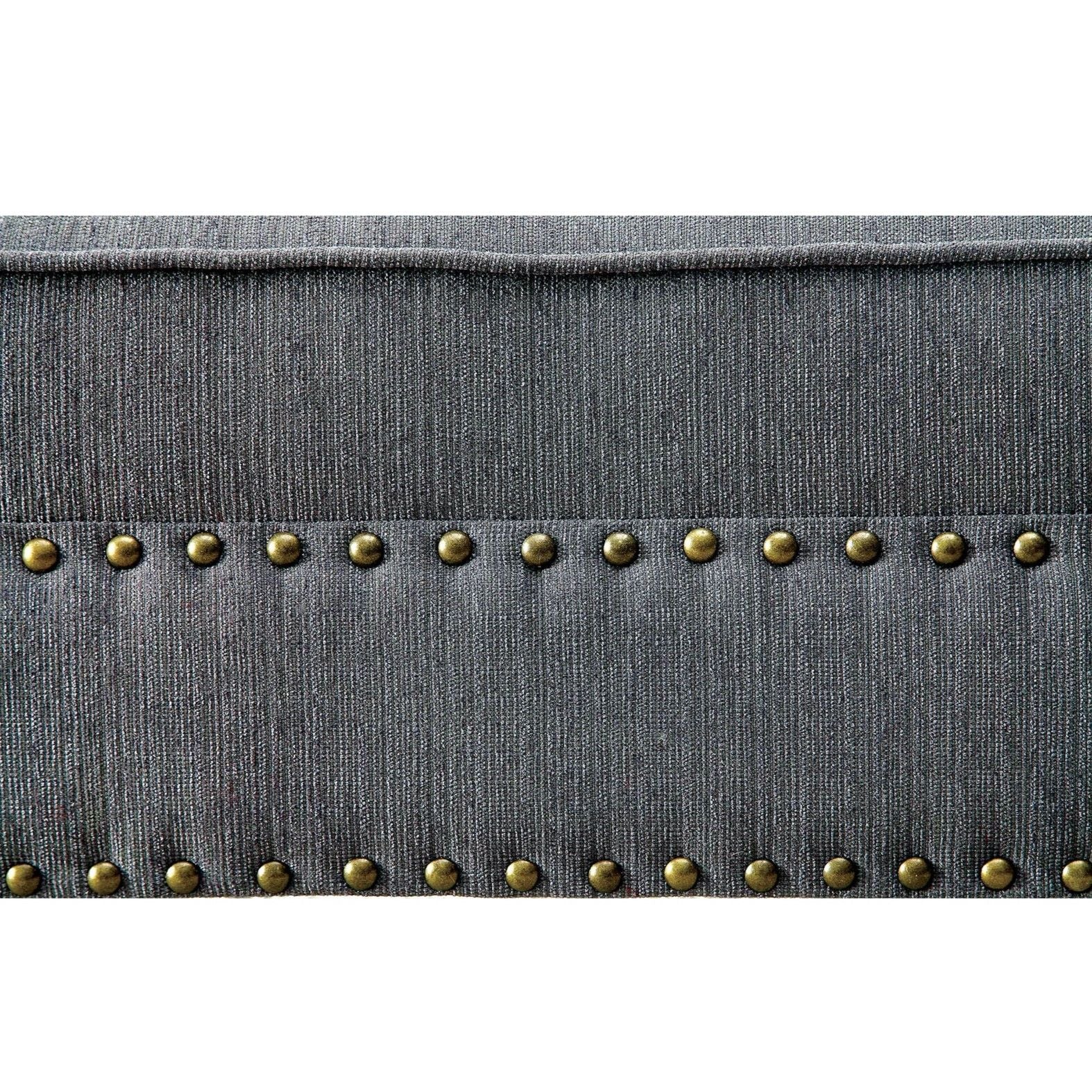Chaise With Nailhead Trim And Plush Pillow