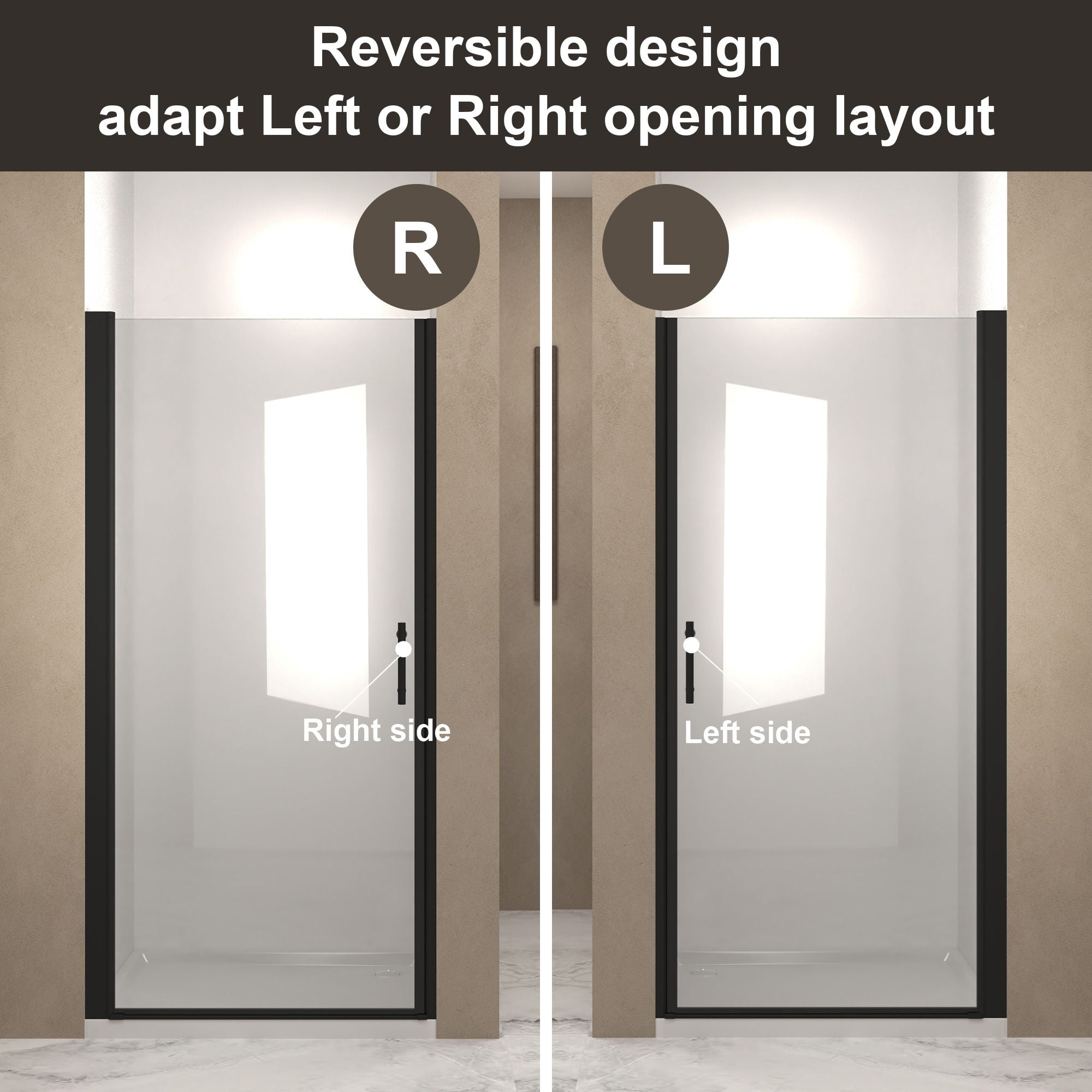 Shower Door With Glass And Explosion Proof Safety Film