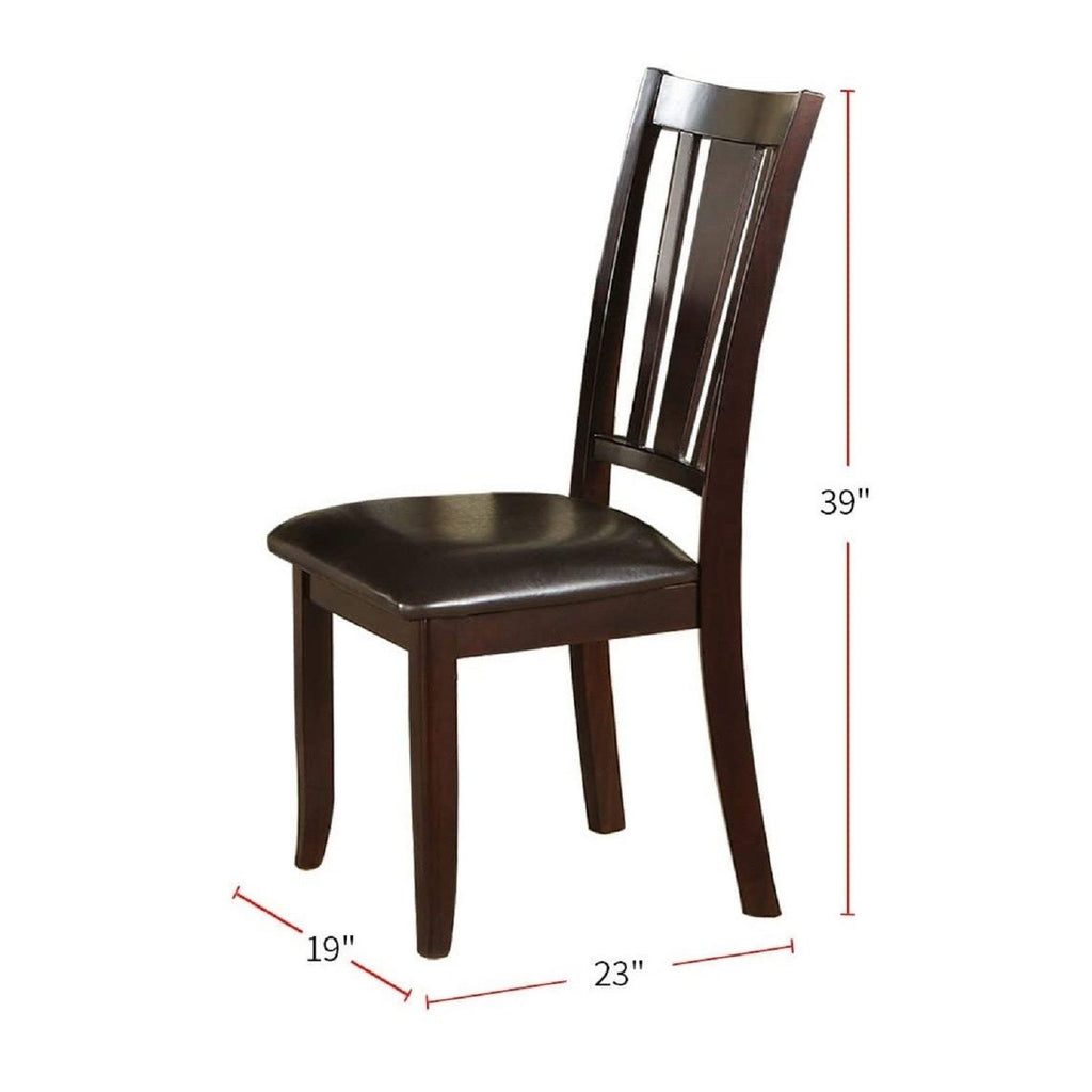 7 Piece Set, Dining Table With Butterfly Leaf And 6 Side Chairs - Espresso