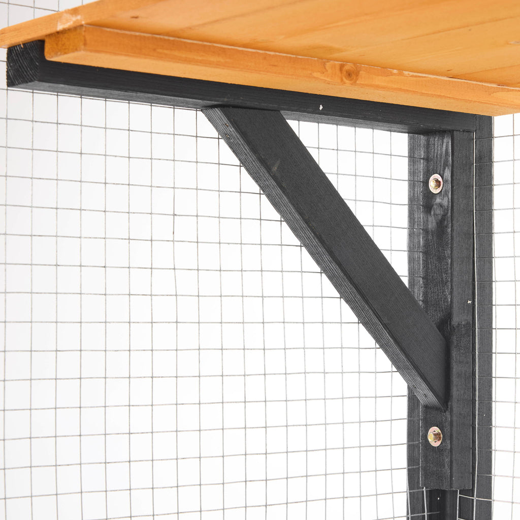 Outdoor Cat House, Diy Cat Enclosure Catio With Double Enter Doors