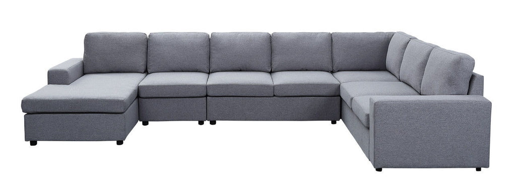 Tifton - 7 Seat Reversible Modular Sectional Sofa Chaise - Light Gray