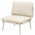 Modular Patio Armless Sofa Chair With Thick Cushion - Off White