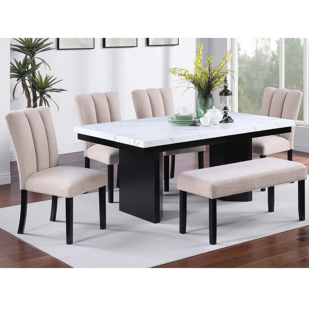 Contemporary Dining Bench Soft Upholstered