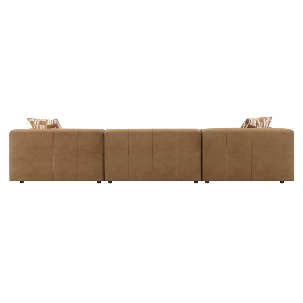 Zoey - Modular - RF Arm Chair With Pillow - Chocolate Suede