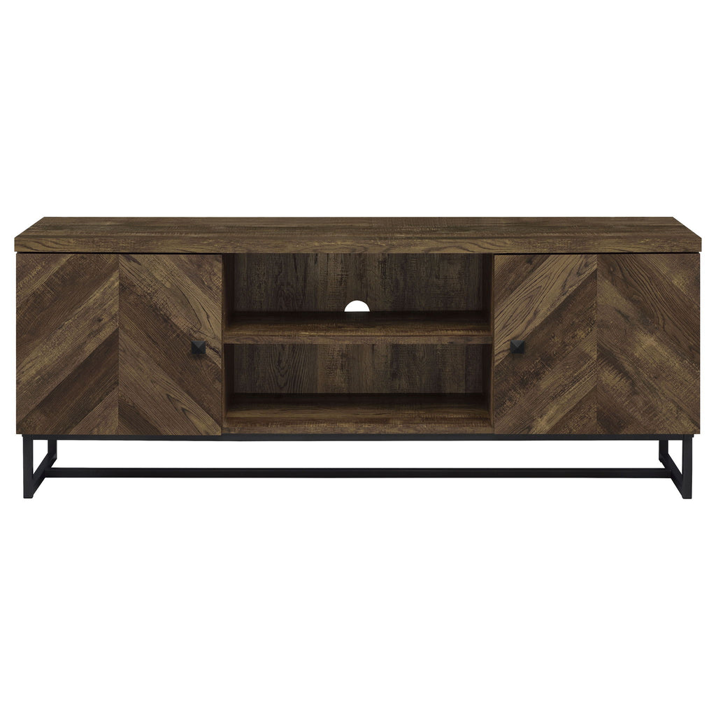 Chase - 2 Door Console With Herringbone Design - Oak