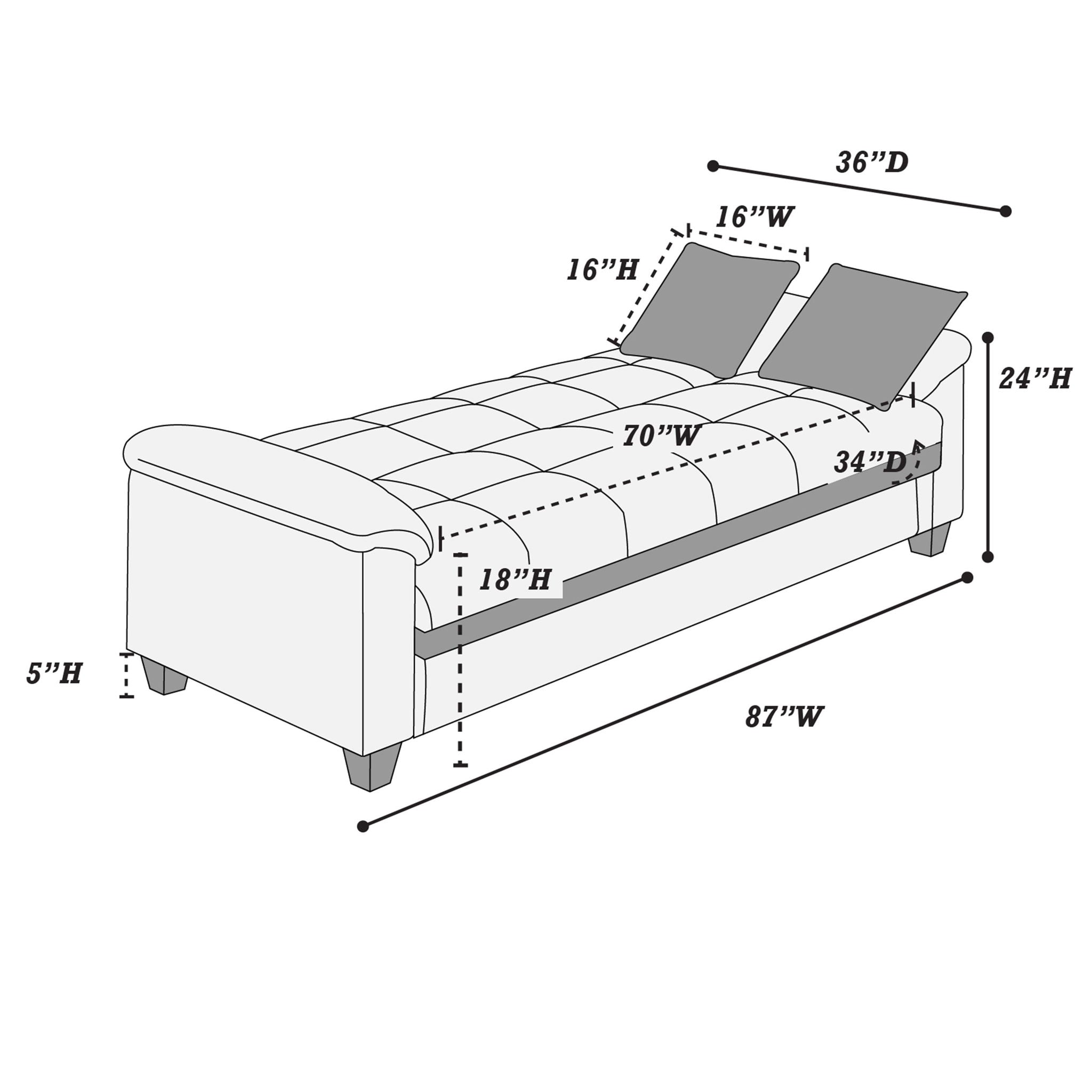 Adjustable Sofa With Hidden Storage And USB Port, Plush Cube Pattern Couch With Pillows - Gray