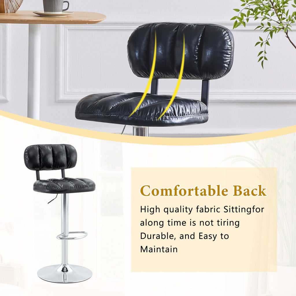 Adjustable Height Bar Stools With Footrest For Kitchen Island (Set of 2)