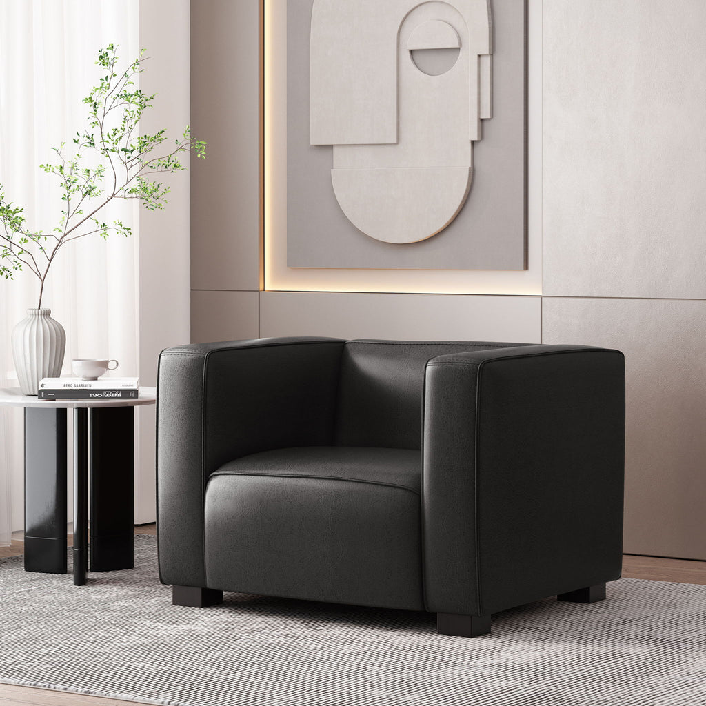 Vortexia - Club Chair With Tuxedo Design
