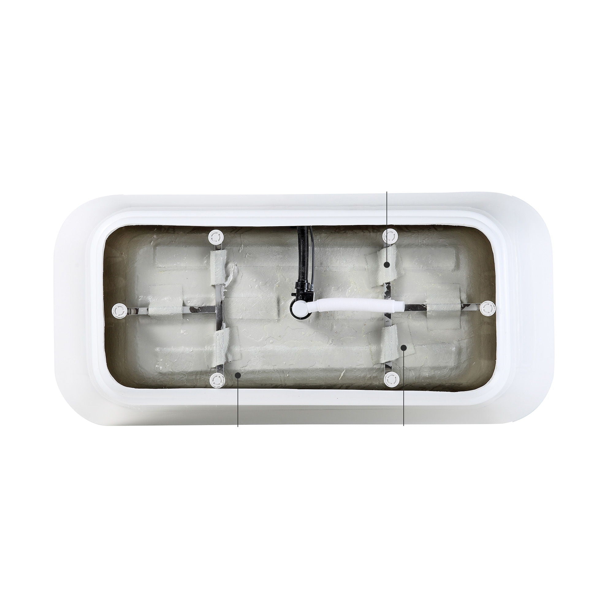 Gloss Freestanding Bathtub With Drain, Stand Alone Soaking Tub