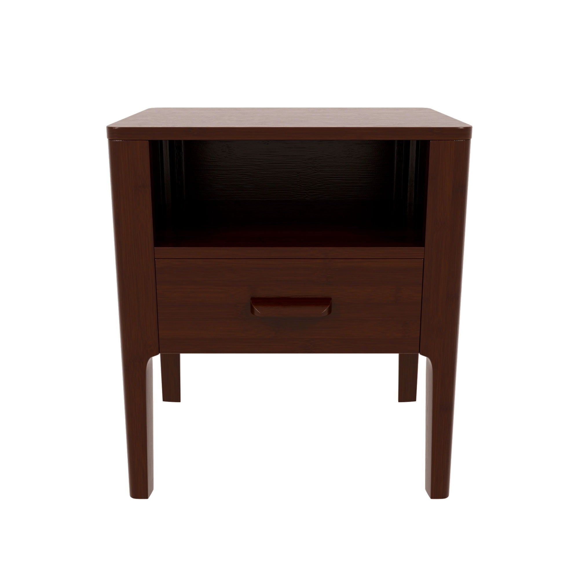 Modern Nightstand With Drawer And Open Shelf