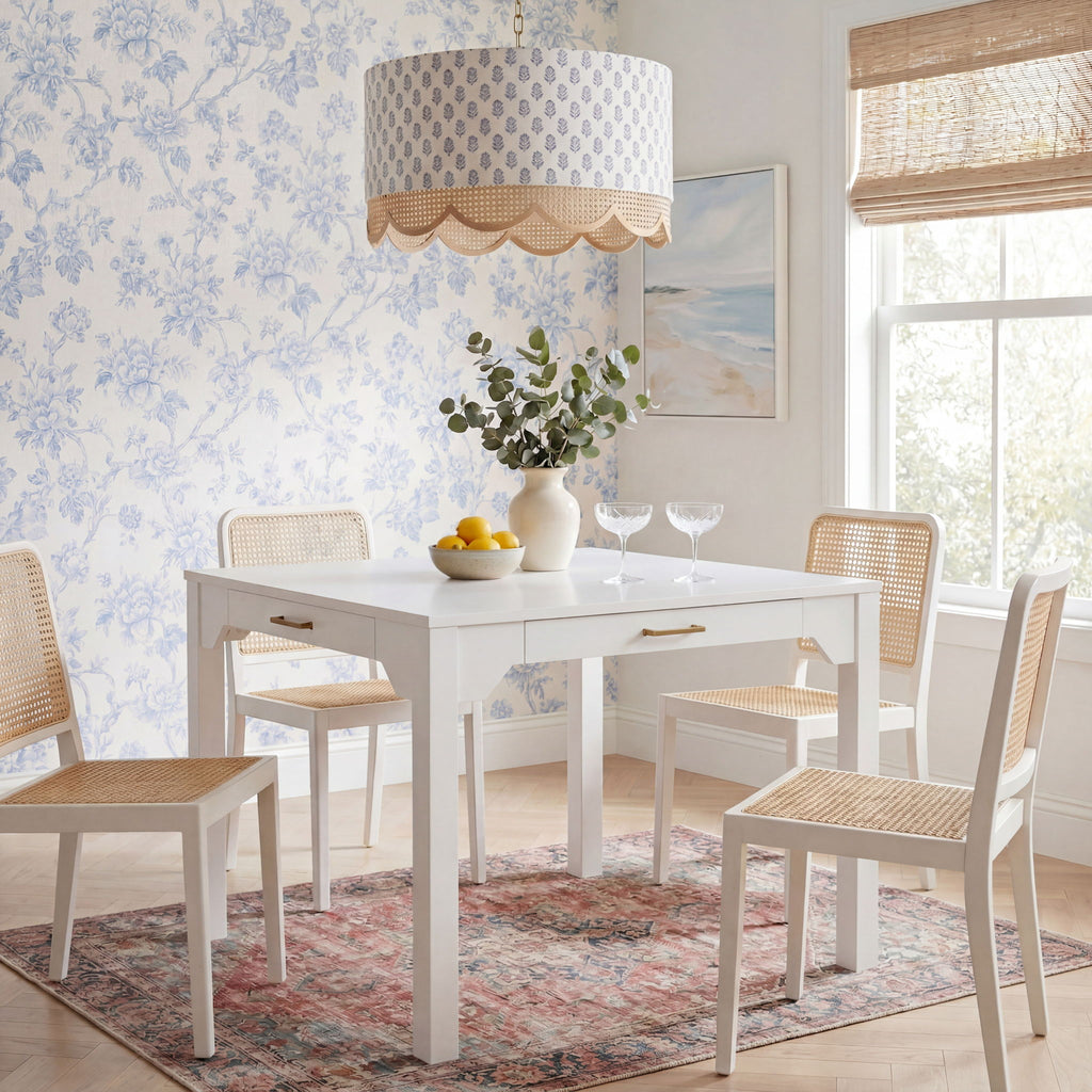 Alleyville - Square Dining Table With Storage Drawer - White