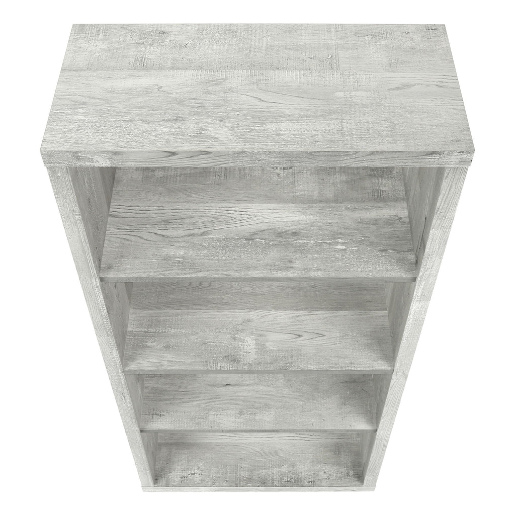 Bookshelf, Bookcase, Etagere, 5 Tier, For Office, Contemporary & Modern - Gray