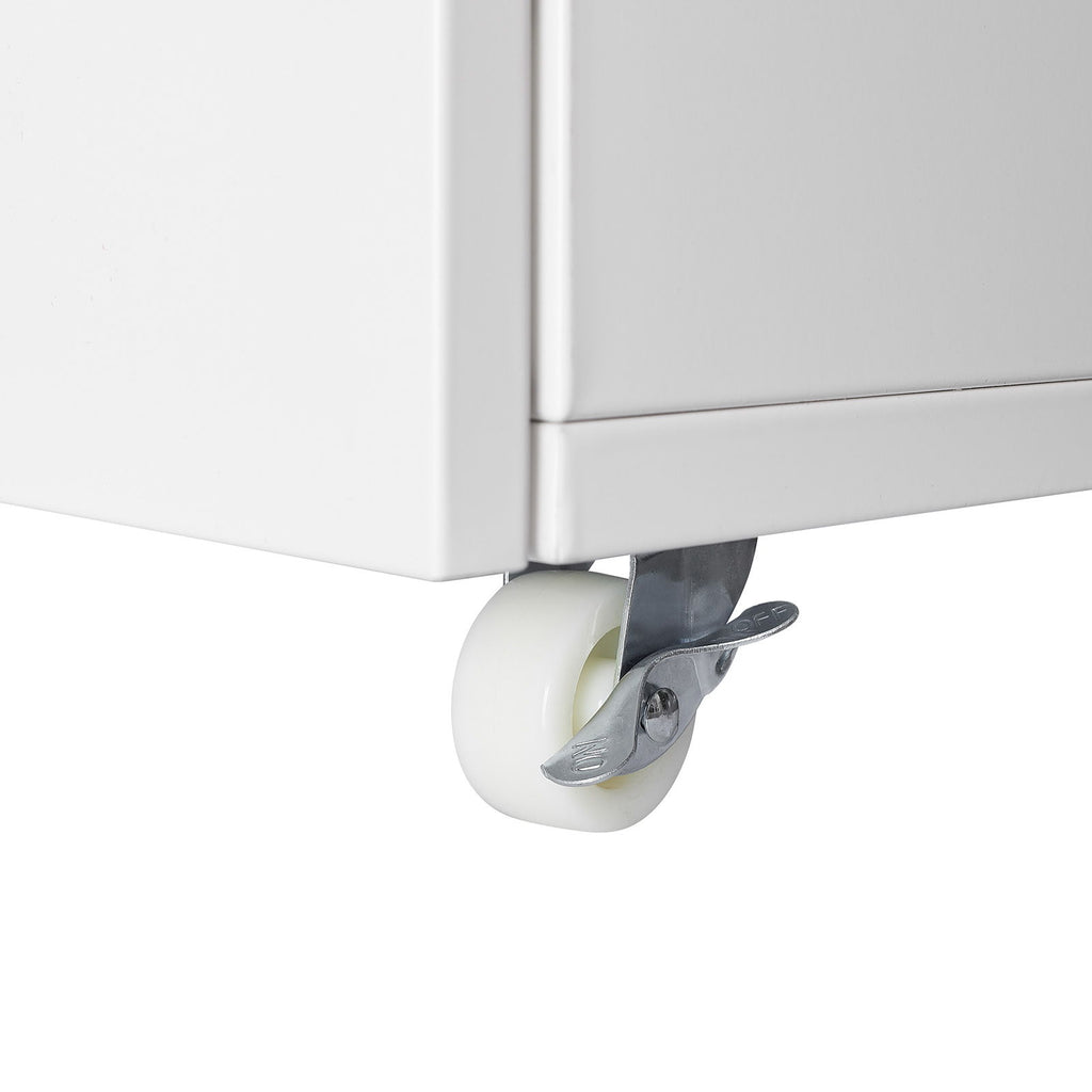 Office Furniture Copier Cabinet 2 Door Steel Copier Stand Mobile Pedestal File Printer Stand