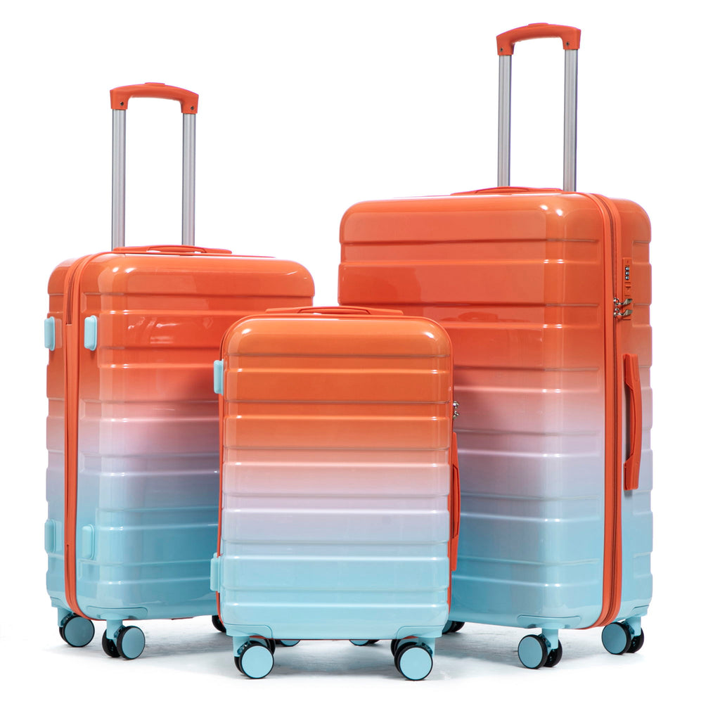 Luggage Set 20" /24" /28" With Combination Lock And Silent Wheels