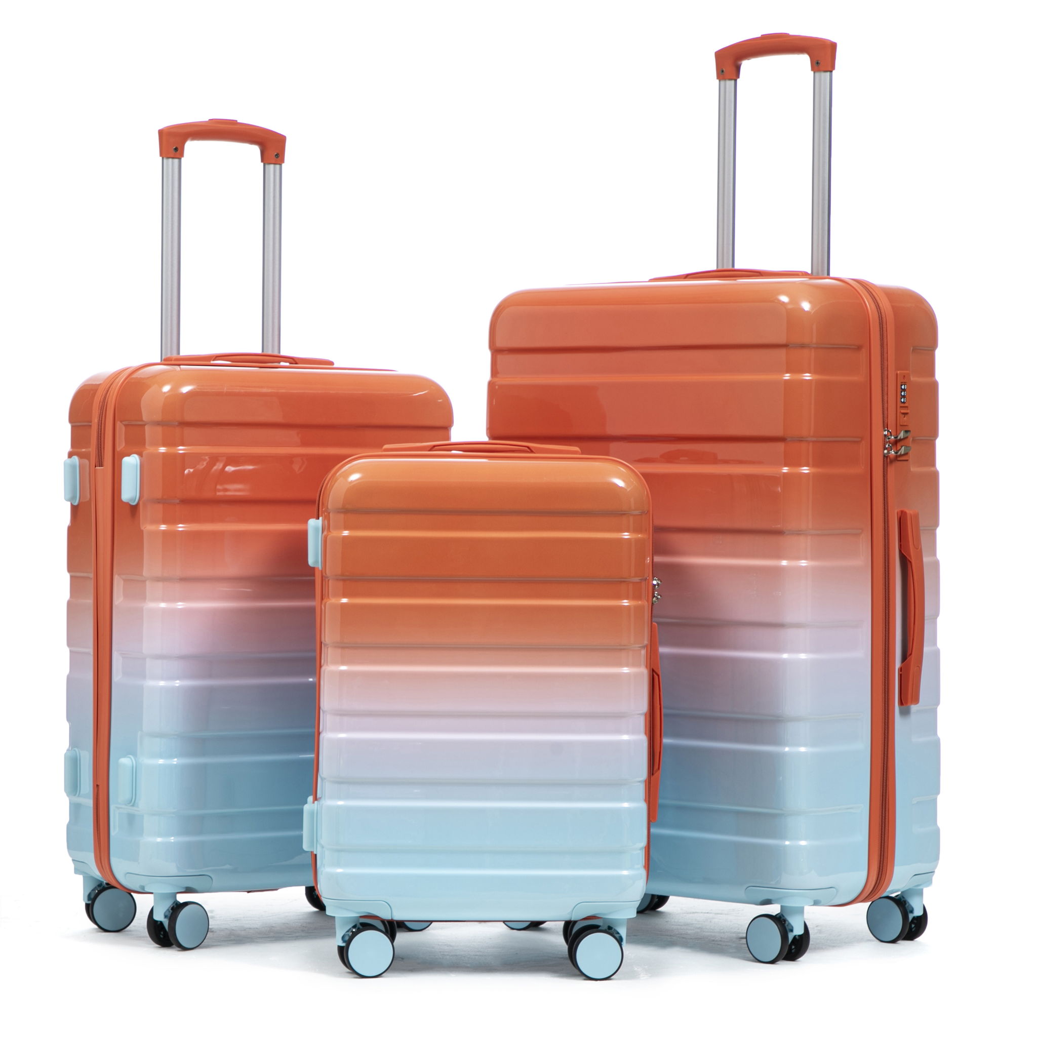 Luggage Set 20" /24" /28" With Combination Lock And Silent Wheels