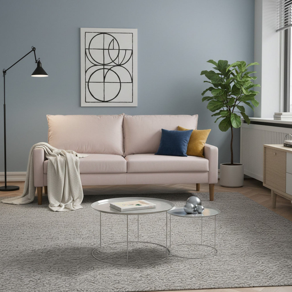 Upholstered Sofa, 3 Seater Couch For Living Room