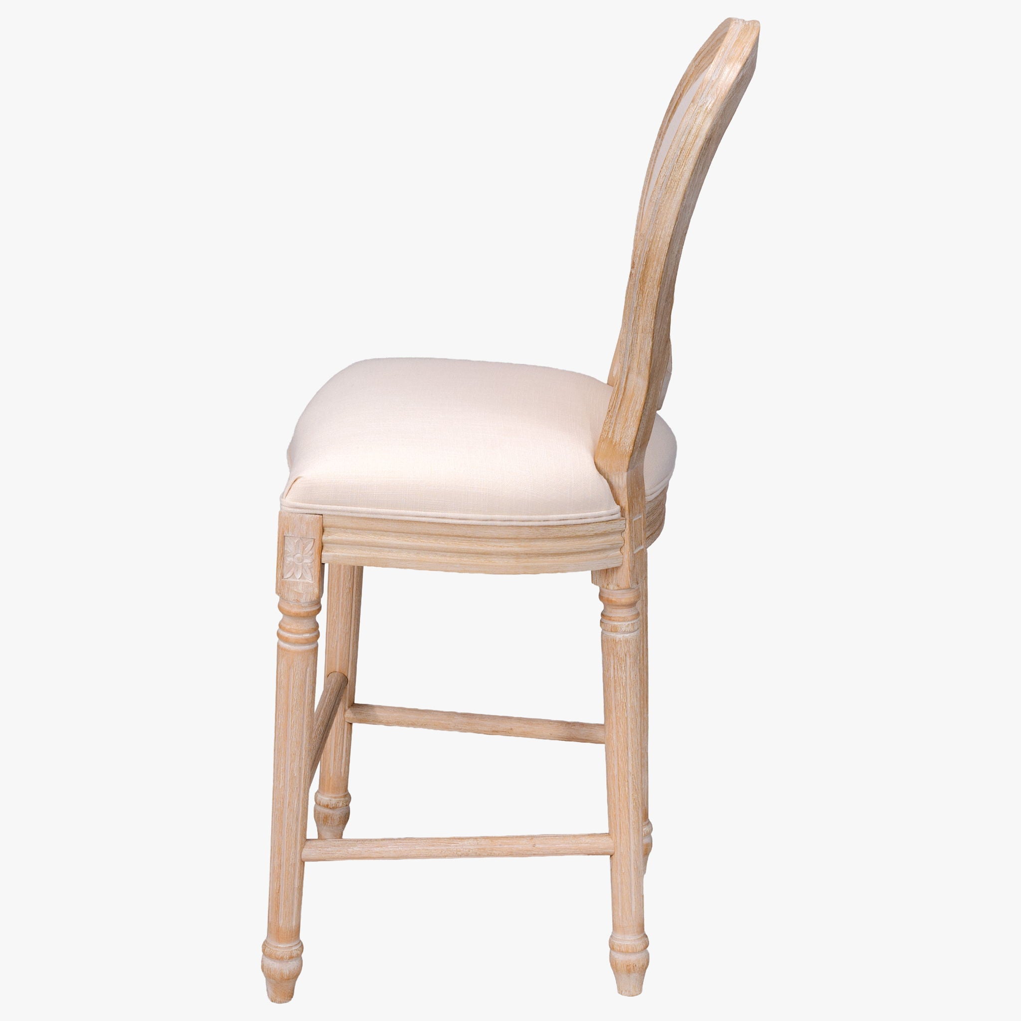 French Country Bar Chairs & Round Back (Set of 2)