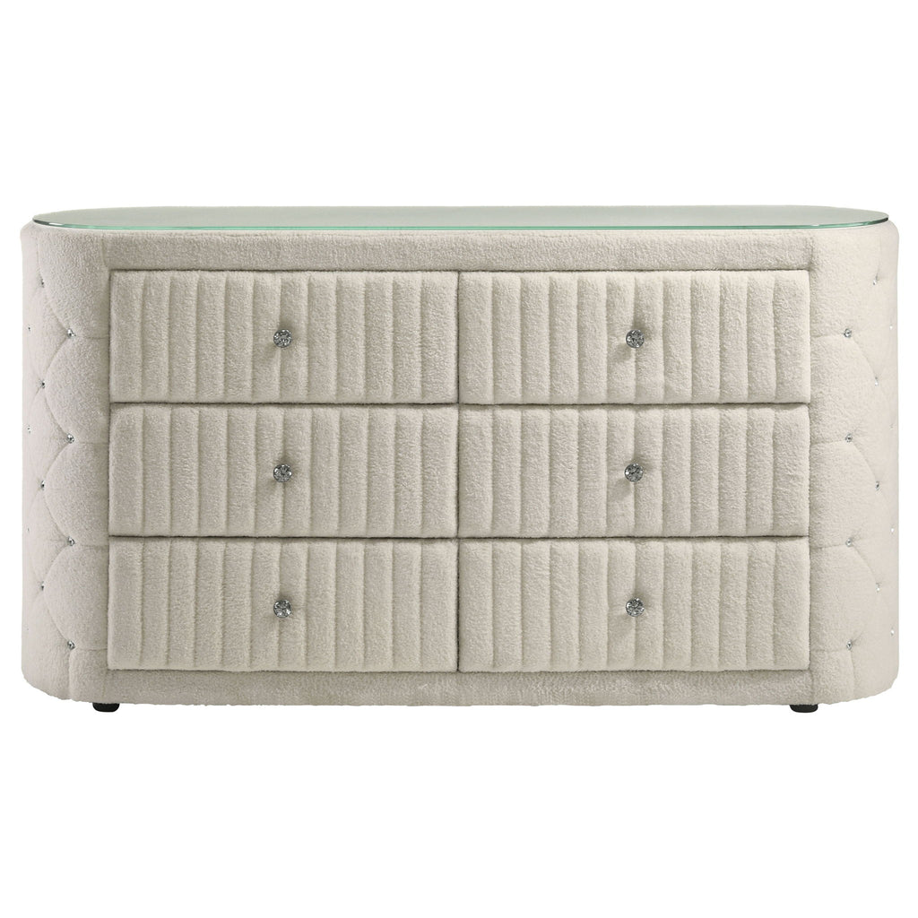 Santiago - 6 Drawer Dresser - Ivory