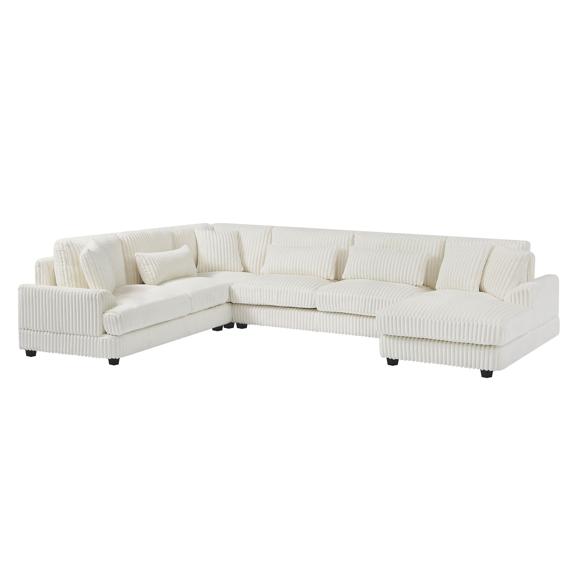 Oversized Sectional Sofa U - Shaped Sofa Couch Modern Sofa Upholstered In Soft With A Chaise Lounge For Living Room