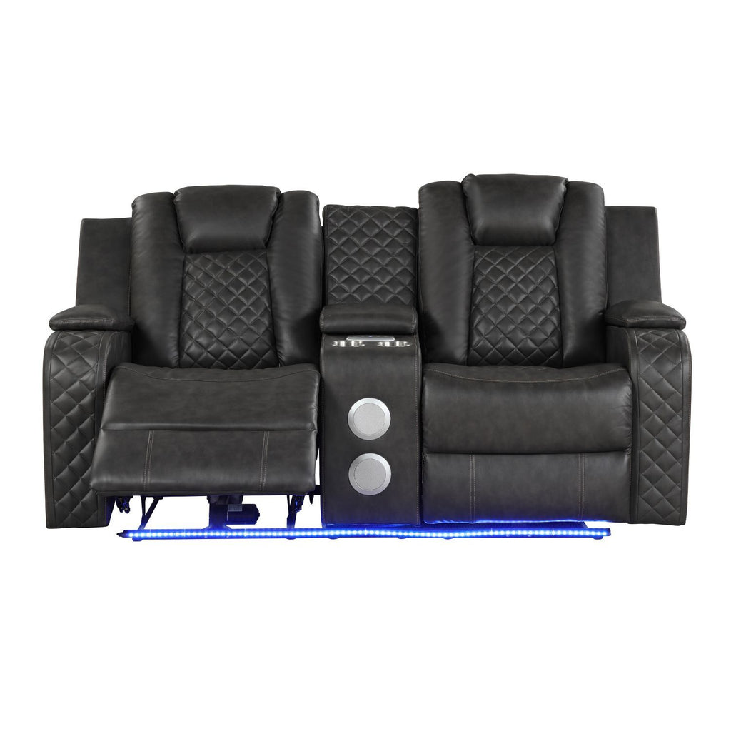 Benz - LED & Power Recliner With Adjustable Headrests And Ambient LED Lighting