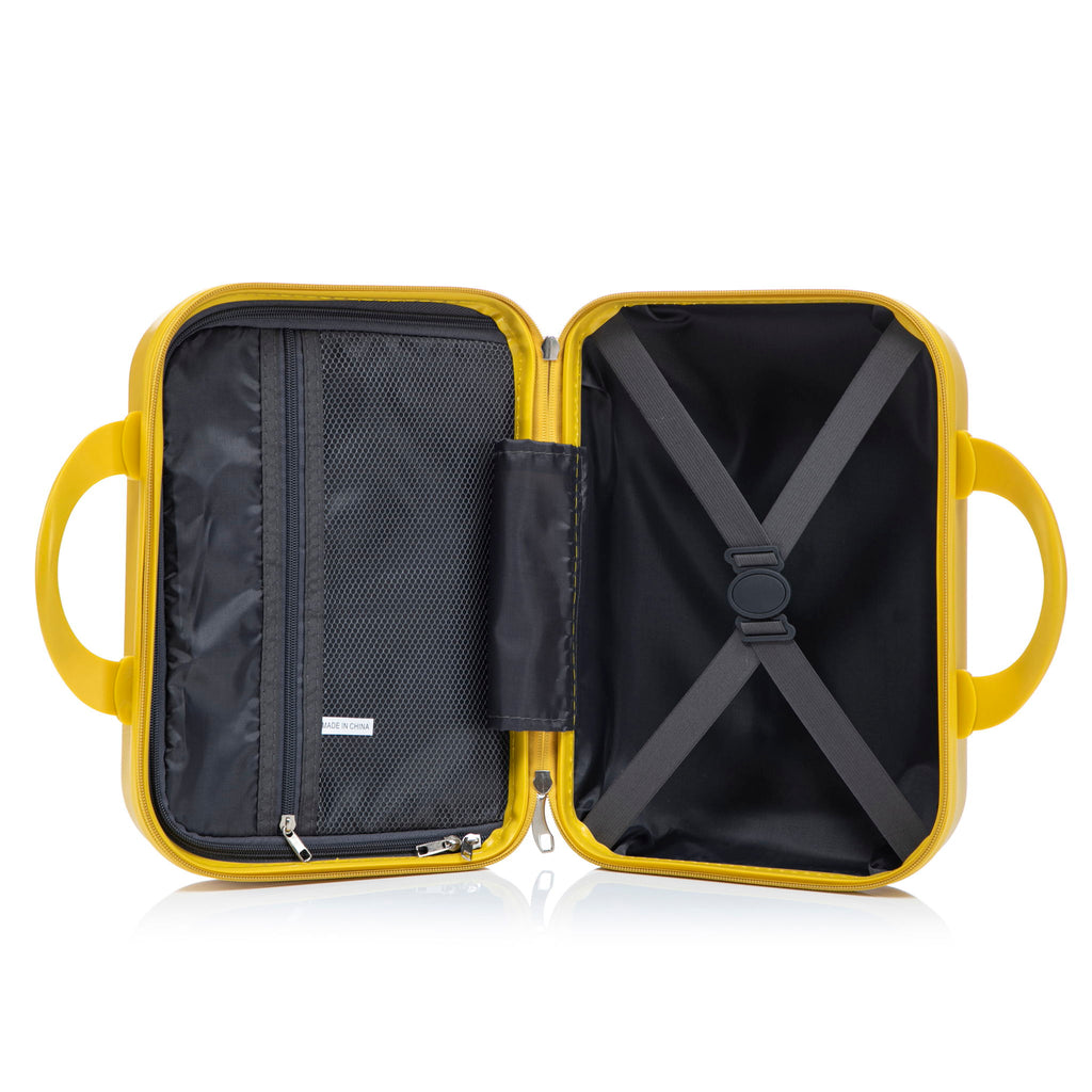 Luggage Set With Cosmetic Case, Combination Lock, Front Opening Design