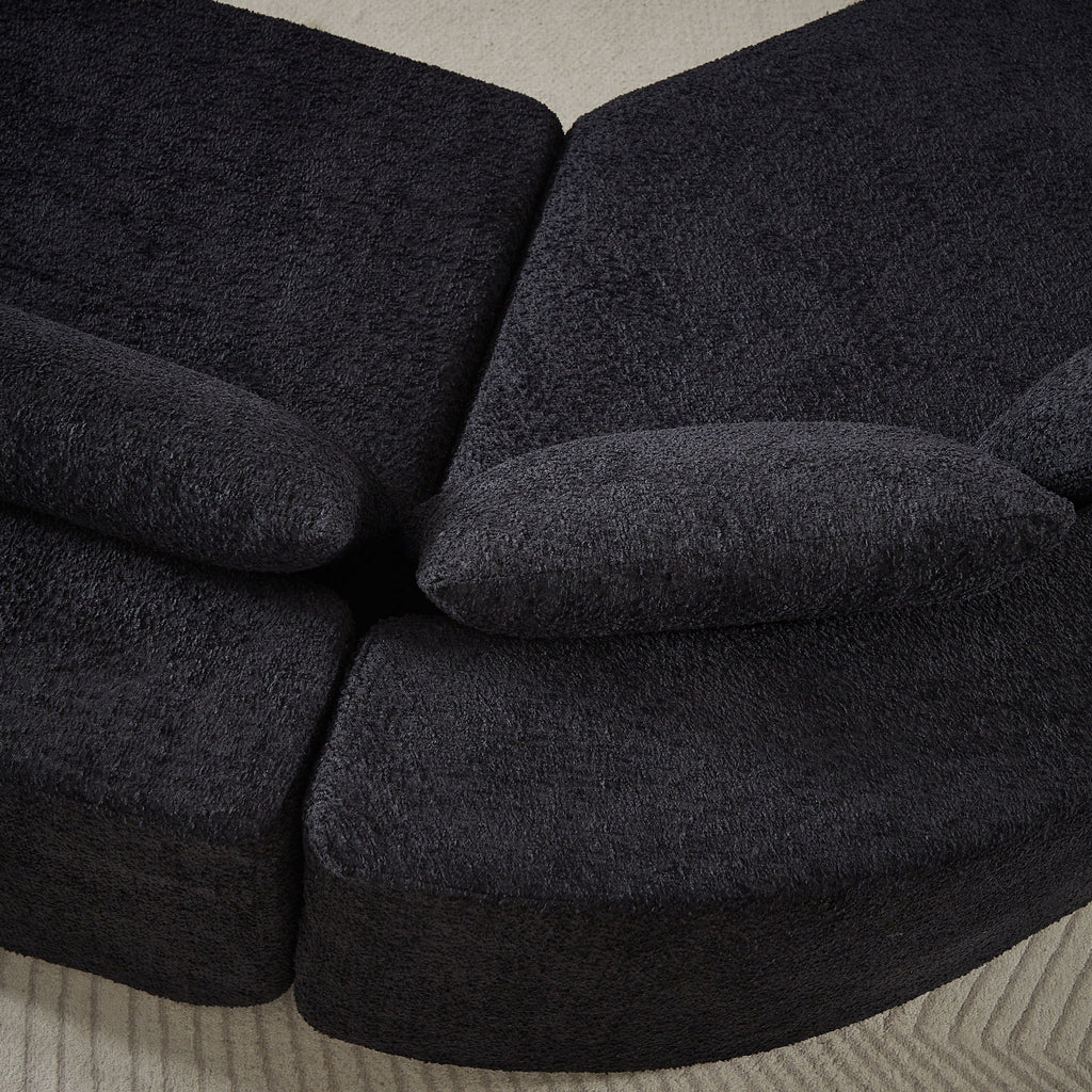 V - Shaped Modular Sofa Set With 3 Pillow