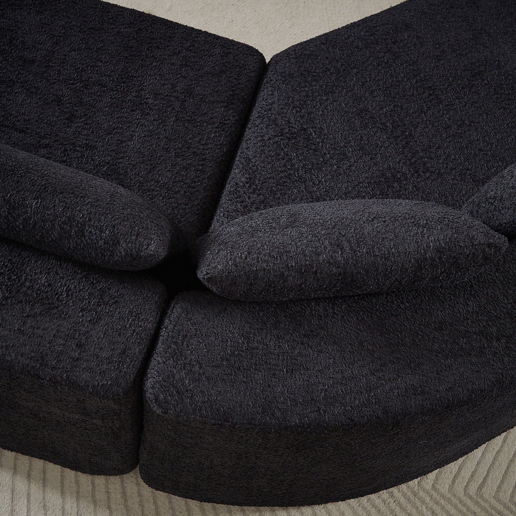 V - Shaped Modular Sofa Set With 3 Pillow